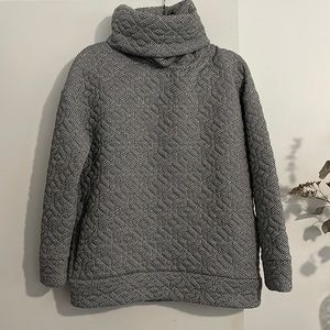 Quilted Turtleneck Pullover